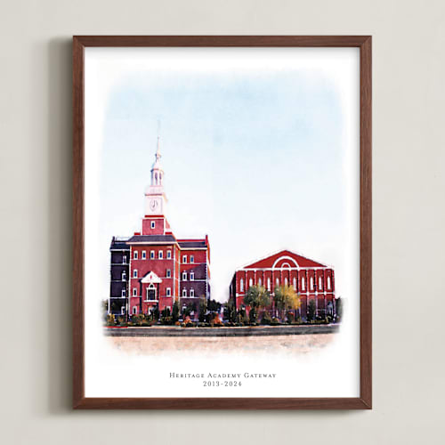 This is a paper photos to art by Minted called your campus: portrait orientation custom print