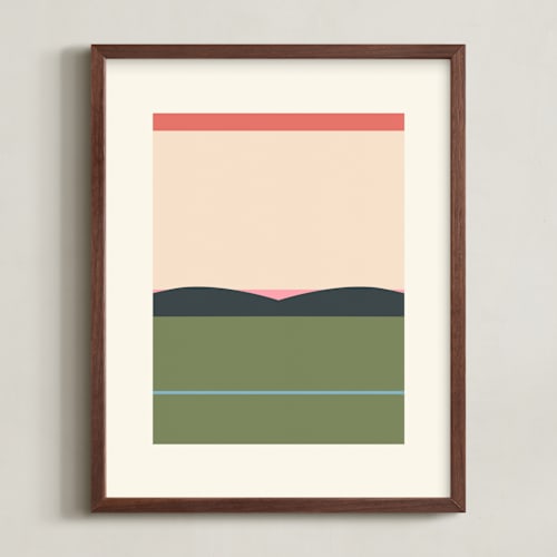This is a grass green art by Roseanne Kenny called horizons set 3