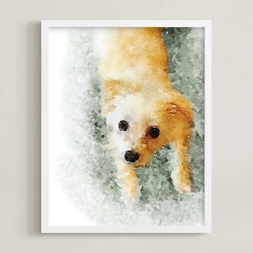 This is a white photos to art by Minted called custom pet portrait