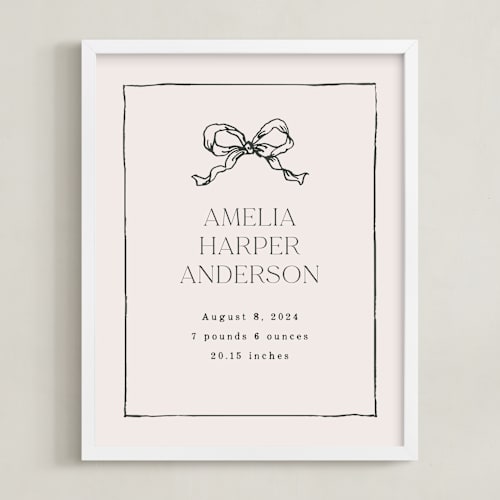 This is a tuxedo photos to art by Cass Loh called baby's bow: custom print