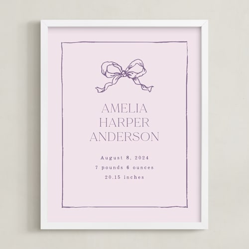 This is a lilac photos to art by Cass Loh called baby's bow: custom print