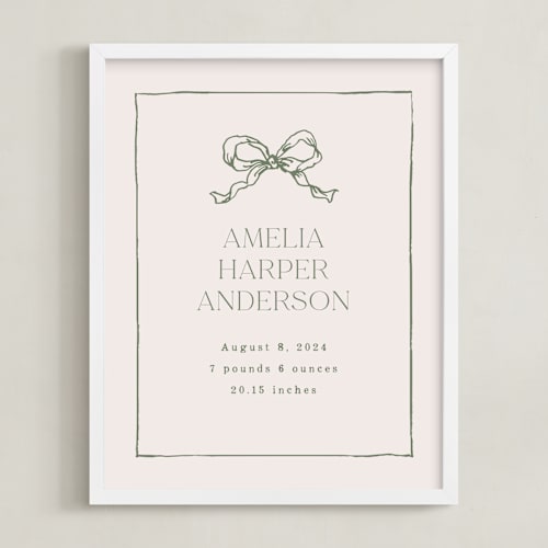 This is a moss photos to art by Cass Loh called baby's bow: custom print