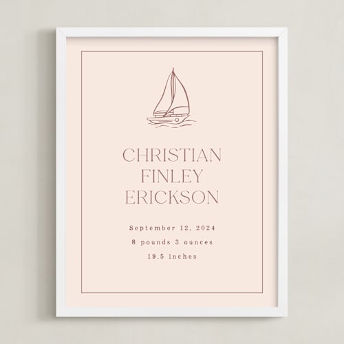 This is a rosebud photos to art by Stephanie Hawkes called baby's boat: custom print