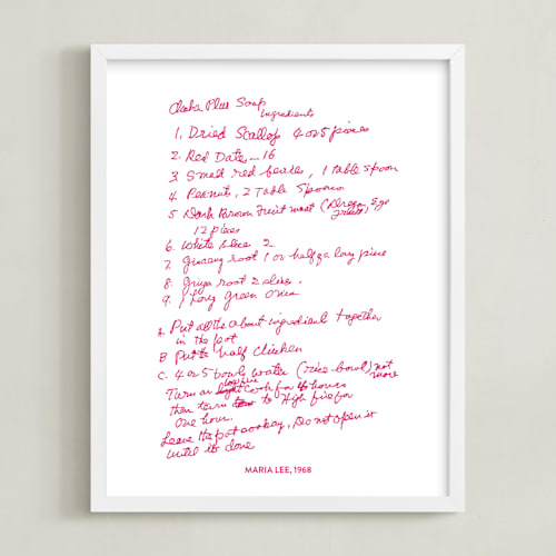 This is a brilliant pink photos to art by Minted called your text: custom print 