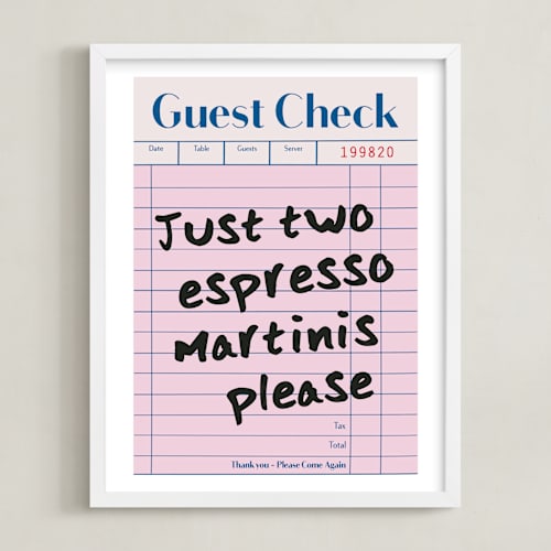 This is a berry photos to art by Jennifer Lew called guest check: custom print