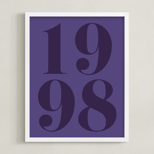 This is a midnight purple photos to art by Erica Krystek called your year: custom print