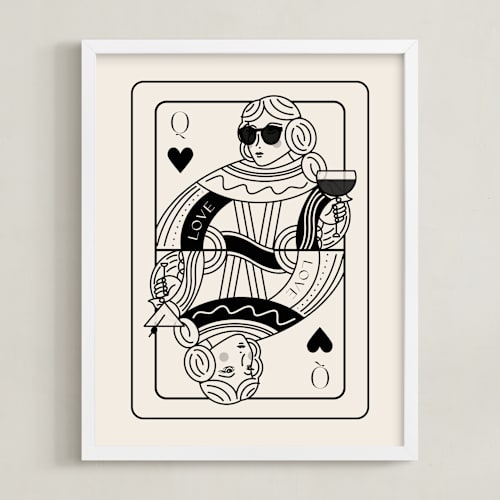 This is a champagne photos to art by Jenna Holcomb called the queen: custom print