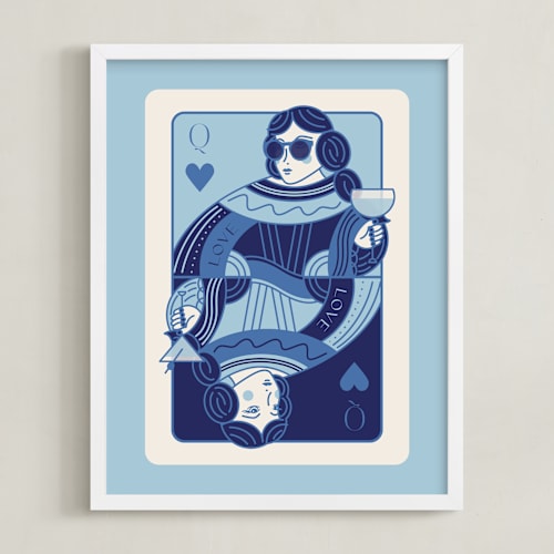 This is a sapphire photos to art by Jenna Holcomb called the queen: custom print