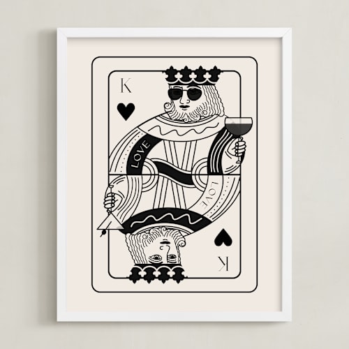 This is a champagne photos to art by Jenna Holcomb called the king: custom print