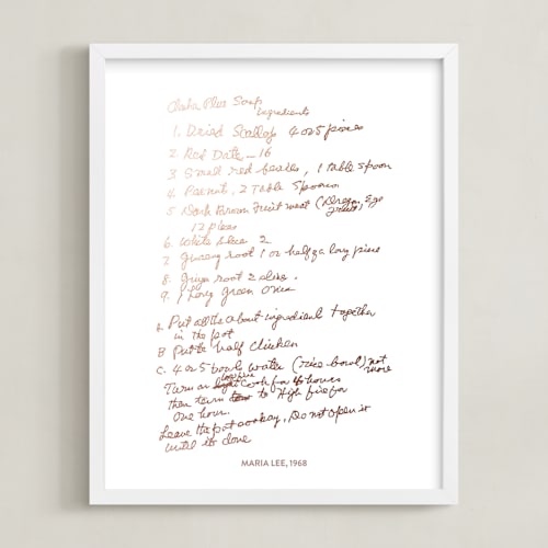 This is a rose gold photos to art by Minted called your text: custom foil print