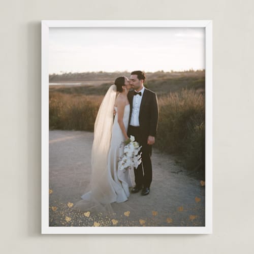 This is a gold foil stamped photo art by Ashlee Townsend called hearts: portrait foil framed photo