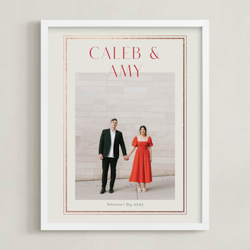 This is a rose gold foil stamped photo art with foil pressed by Stacey Meacham called heritage frame: portrait foil framed photo