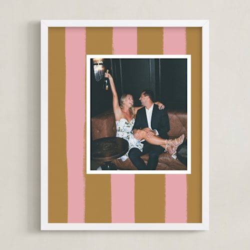 This is a almond photo art by Cindy Reynolds called striped mat: framed photo