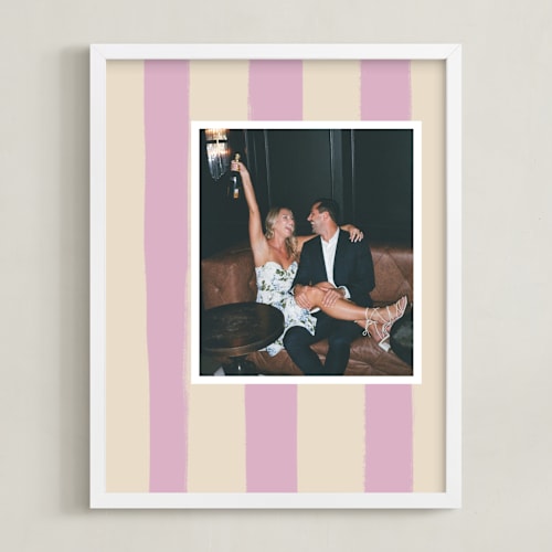 This is a lilac photo art by Cindy Reynolds called striped mat: framed photo