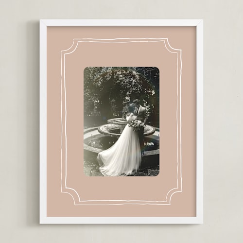 This is a blush photo art with standard by Kelly Watkins called vintage frame: portrait