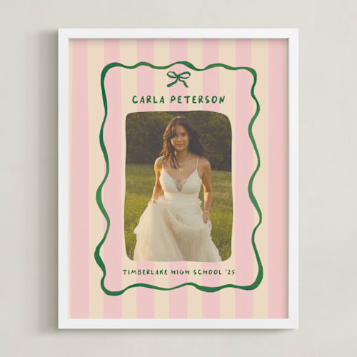 This is a raspberry matcha photo art with standard by Vera Lim called whimsical stripes: portrait framed photo