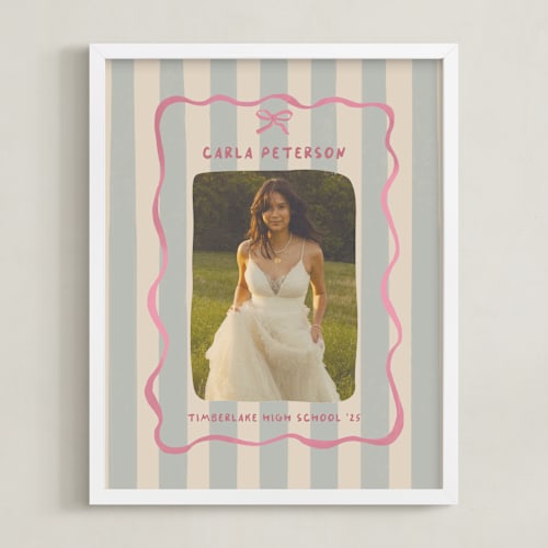 This is a berry cream photo art by Vera Lim called whimsical stripes: portrait framed photo