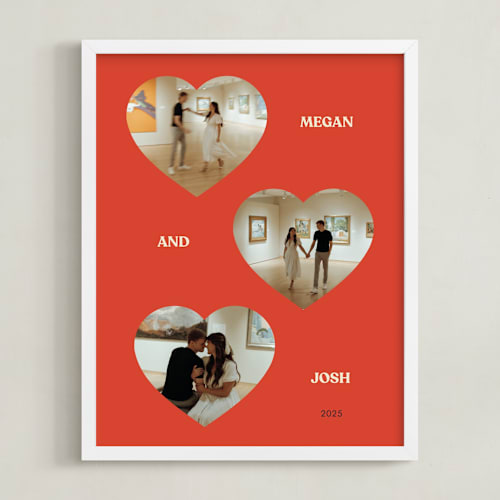 This is a cherry photo art by Ani Somi called three hearts: framed photo
