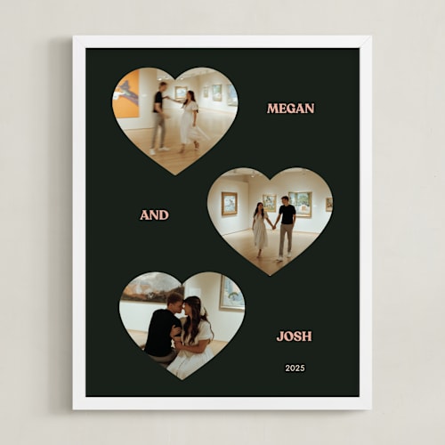 This is a coal photo art by Ani Somi called three hearts: framed photo