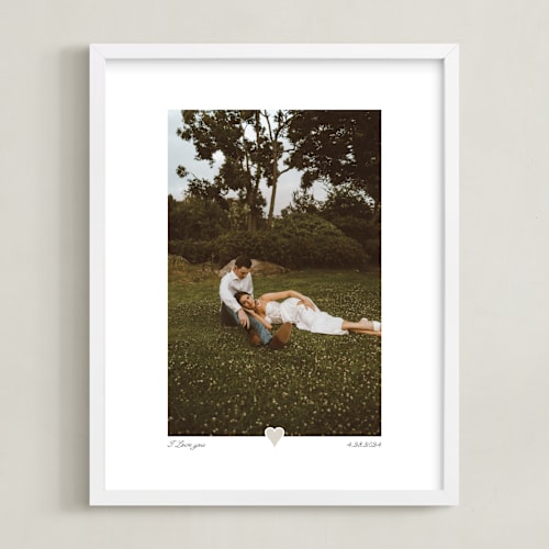 This is a taupe photo art by Laura Hamm called with a heart: portrait framed photo