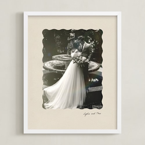 This is a latte photo art with standard by Sara Hicks Malone called vintage scallop: portrait