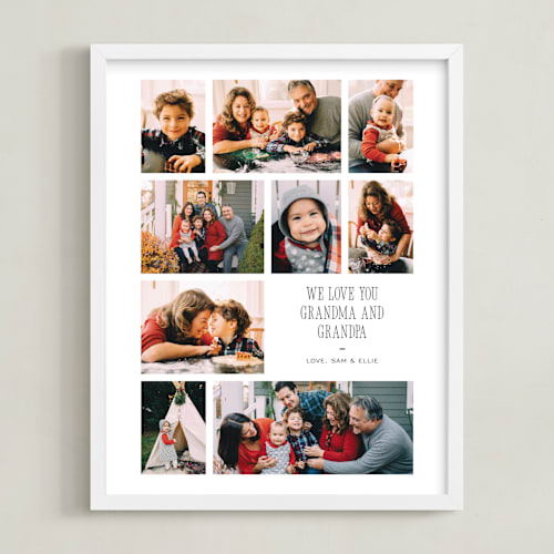 This is a white photo art by Leia Matt called nine photo: portrait framed photo