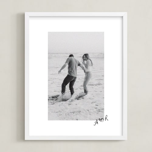 This is a graphite photo art with standard by Claudia Orengo called scripted heart: framed photo