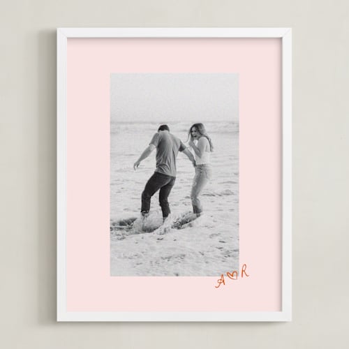 This is a crayon photo art by Claudia Orengo called scripted heart: framed photo
