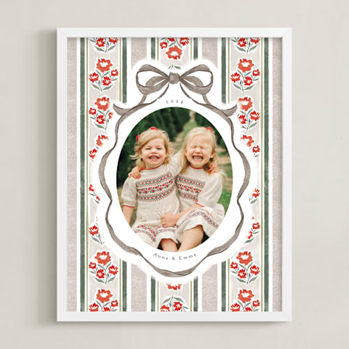 This is a coal photo art by Jackie Crawford called holiday ribbon: portrait framed photo