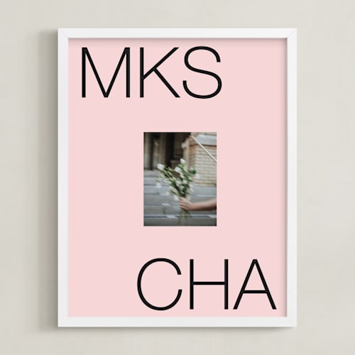 This is a blush photo art by Minted called contemporary color: framed photo
