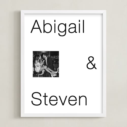 This is a white photo art by Minted called bold love: framed photo