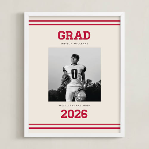 This is a cherry photo art with standard by Louise Kay called team grad: portrait framed photo