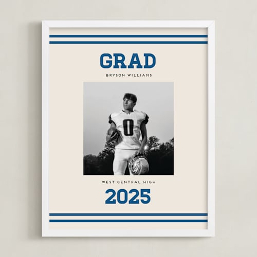 This is a azure photo art by Louise Kay called team grad: portrait framed photo