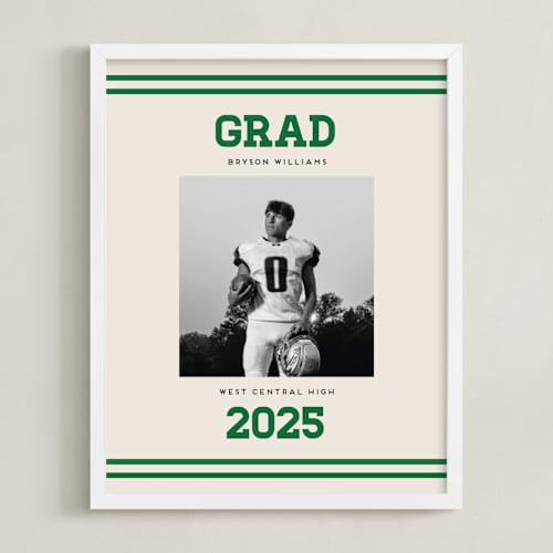This is a emerald photo art by Louise Kay called team grad: portrait framed photo