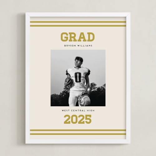 This is a golden photo art by Louise Kay called team grad: portrait framed photo