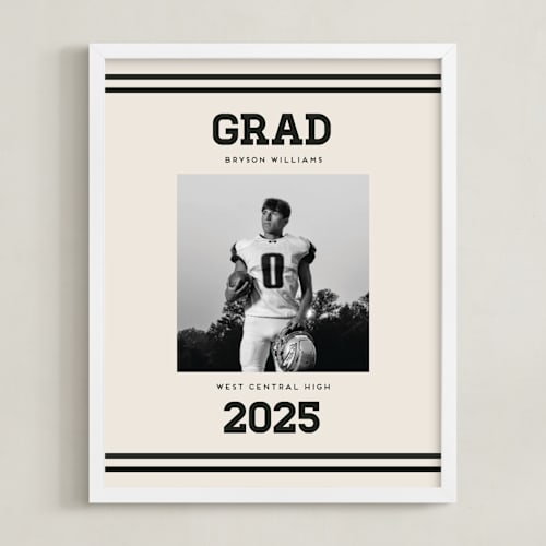 This is a ink photo art by Louise Kay called team grad: portrait framed photo