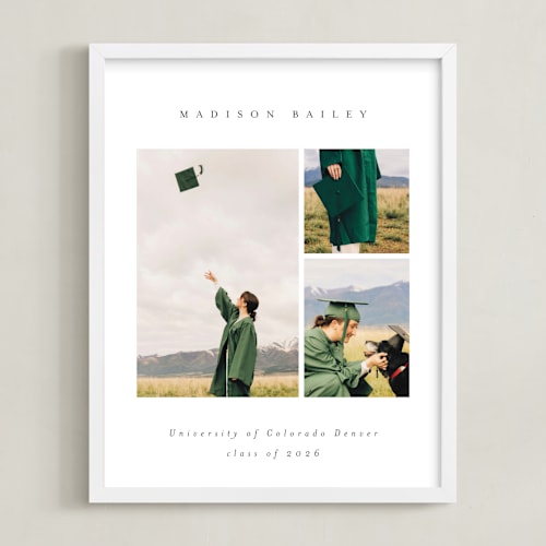 This is a snow photo art with standard by Emily Sabol Goss called graduate gallery: portrait framed photo