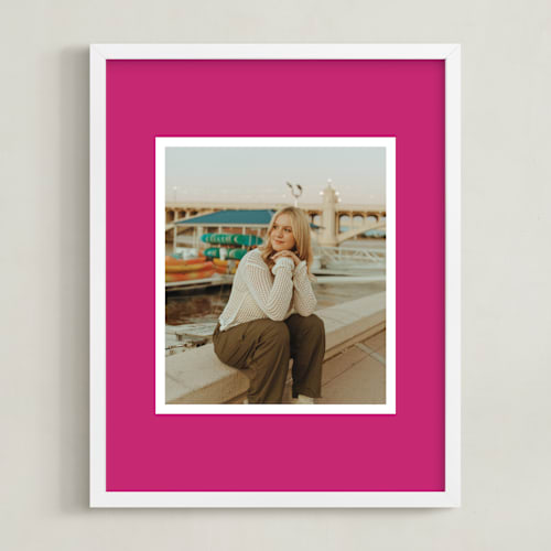 This is a pink photo art by Minted called color border: portrait framed photo