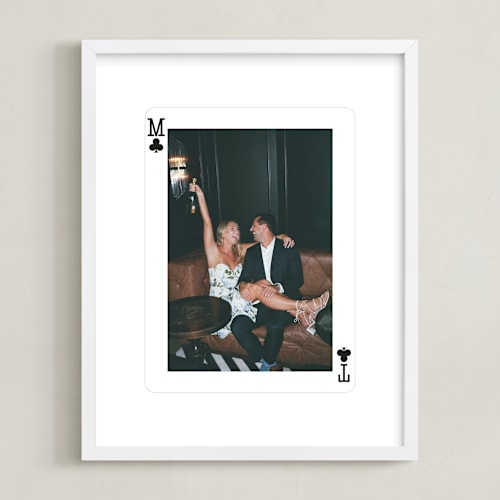 This is a white photo art with standard by Minted called ace of clubs: framed photo
