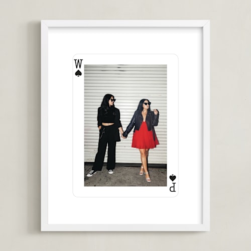 This is a white photo art with standard by Minted called ace of spades: framed photo