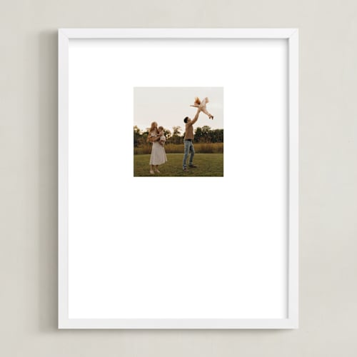 This is a white photo art with standard by Minted called modern snap: framed photo