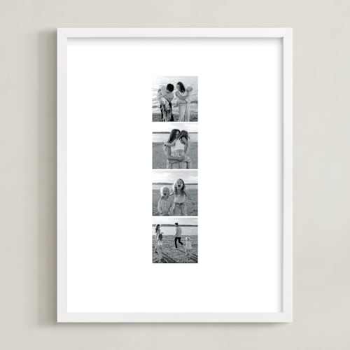 This is a white photo art with standard by Minted called photo strip: framed photo