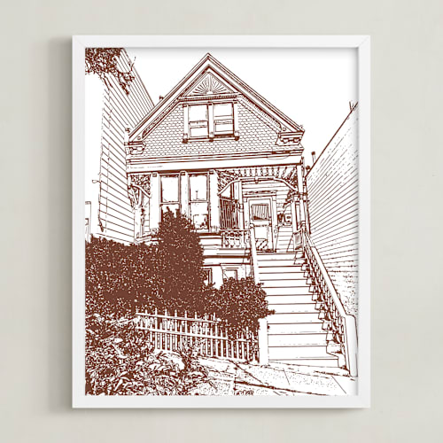 This is a rustique home wall art by Minted called house: portrait orientation custom print