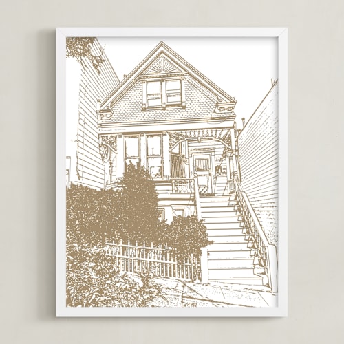 This is a tawny home wall art by Minted called house: portrait orientation custom print