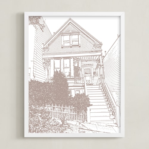 This is a mink home wall art by Minted called house: portrait orientation custom print