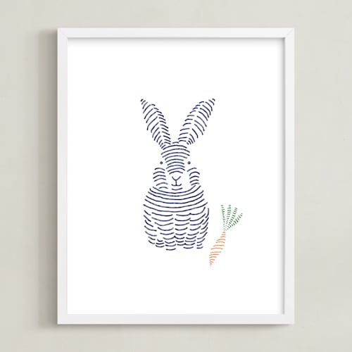 This is a ocean blue art by Jayne Alfieri called lined animals iv