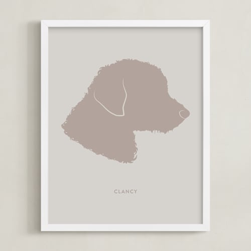 This is a mink silhouette art by Minted called tonal pet silhouette: custom print with text