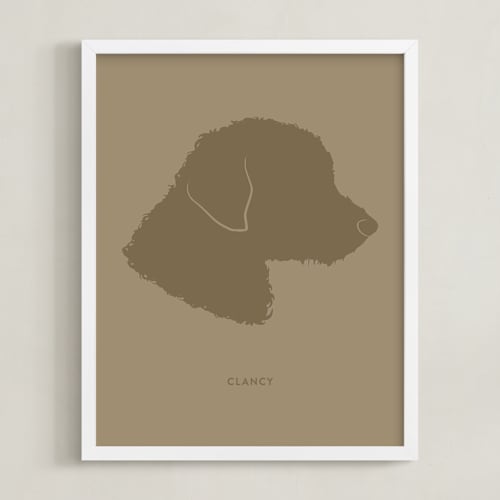 This is a tawny silhouette art by Minted called tonal pet silhouette: custom print with text