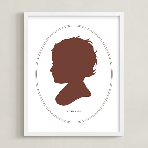 This is a rustique silhouette art by Minted called cameo silhouette: custom print