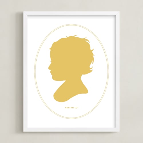 This is a lemon grove silhouette art by Minted called cameo silhouette: custom print